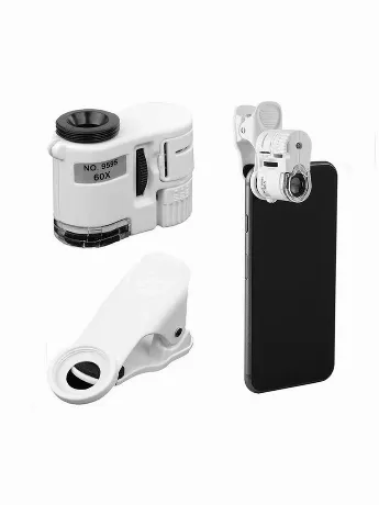 Микроскоп Kromatech 60x мини, с подсветкой (1 LED) и ультрафиоле...
