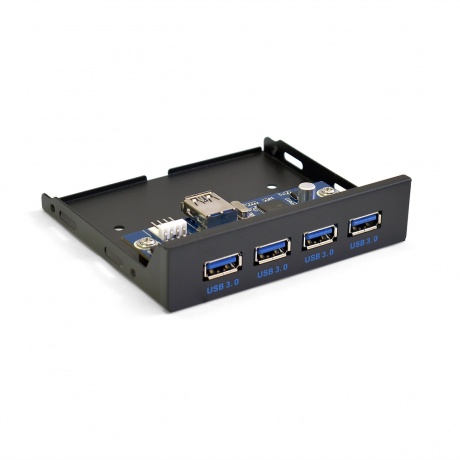 Планка USB ExeGate U3H-625 3,5" черная (EX283580RUS) - фото 1