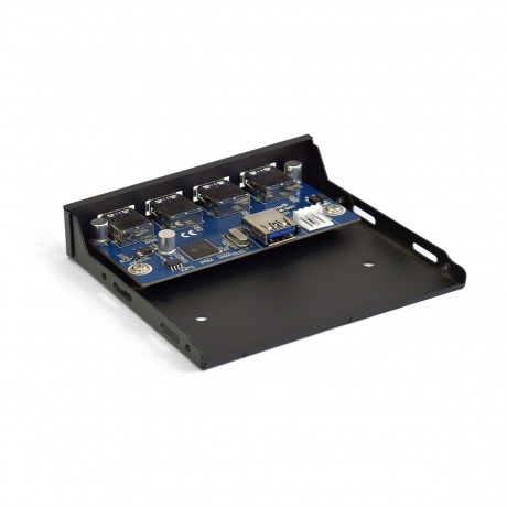 Планка USB ExeGate U3H-625 3,5" черная (EX283580RUS) - фото 2