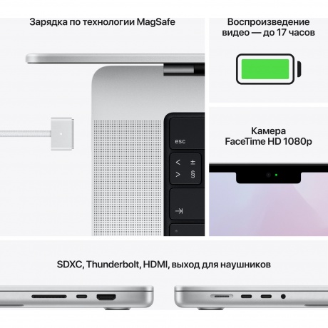 Ноутбук Apple MacBook Pro 14 Silver (MKGT3) - фото 10