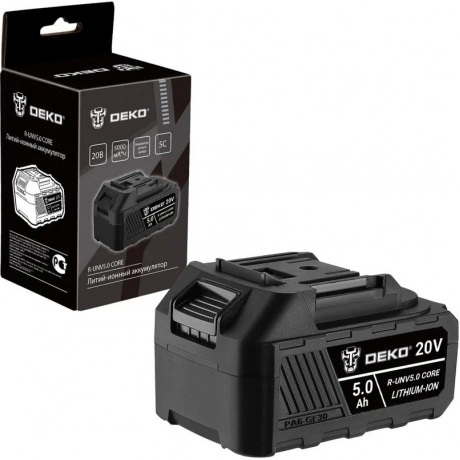 Аккумулятор Deko R-UNV5.0 CORE, Li-ion, 20В, 5.0А*ч