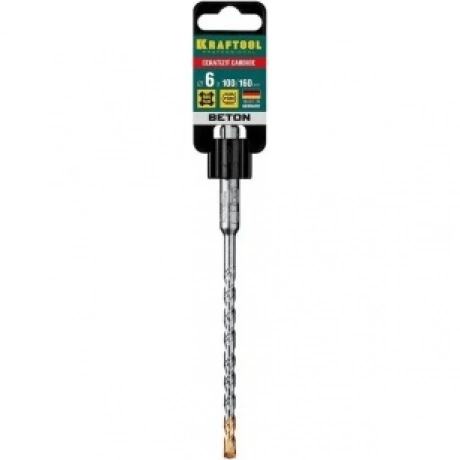 Бур KRAFTOOL Cerazit Carbide, 6 х 160 мм, SDS-plus (29320-160-06...