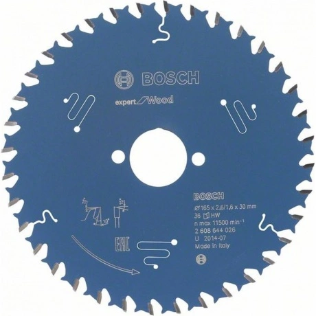 Диск пильный Bosch Expert for Wood 165x30x2.6/1.6x36T 2.608.644....