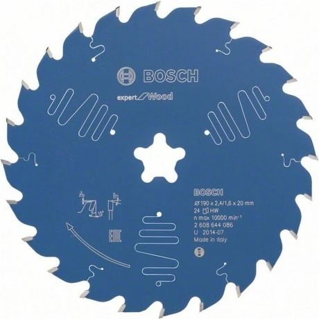 Диск пильный Bosch Expert for Wood 190xFFixx2.4/1.6x24T 2.608.64...