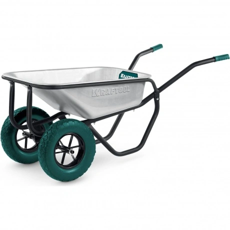 Тачка строительная двухколесная KRAFTOOL MAXDrive-2 110л, 280 кг...