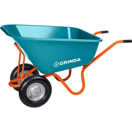 Тачка садовая двухколесная GRINDA GP-1, кузов увеличенного объем...