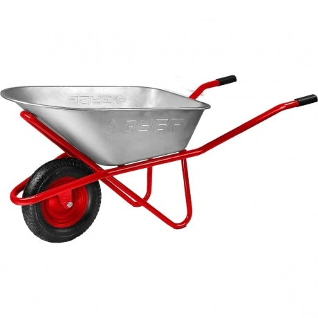Тачка строительная одноколесная ЗУБР Т-12, 90 л, 180 кг, (39960)