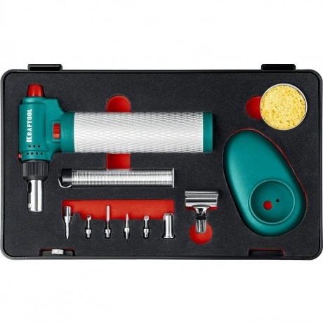 Газовый паяльник KRAFTOOL Multi torch, 30 - 150 Вт, 1300°С, набо...