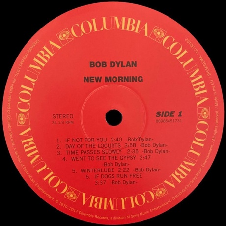Bob Dylan - New Morning (0889854517311) виниловая пластинка - фото 3