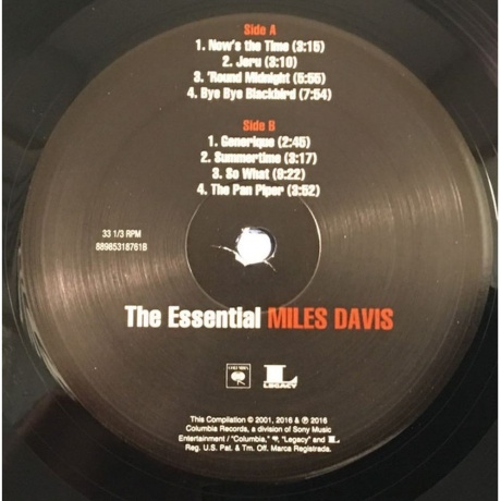 Miles Davis - The Essential (0889853577415) виниловая пластинка - фото 3