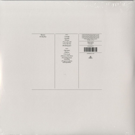Pet Shop Boys - Elysium (2017 remastered) (0190295852771) виниловая пластинка - фото 2