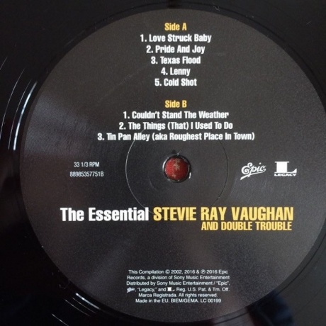 Stevie Ray Vaughan - The Essential (0889853577514) виниловая пластинка - фото 4