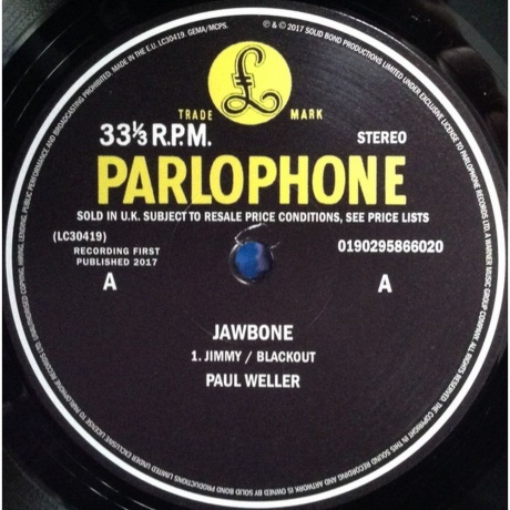 OST - Jawbone (Paul Weller) (0190295866020) виниловая пластинка - фото 3