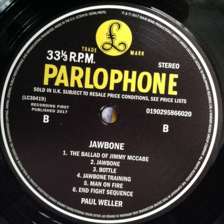 OST - Jawbone (Paul Weller) (0190295866020) виниловая пластинка - фото 4