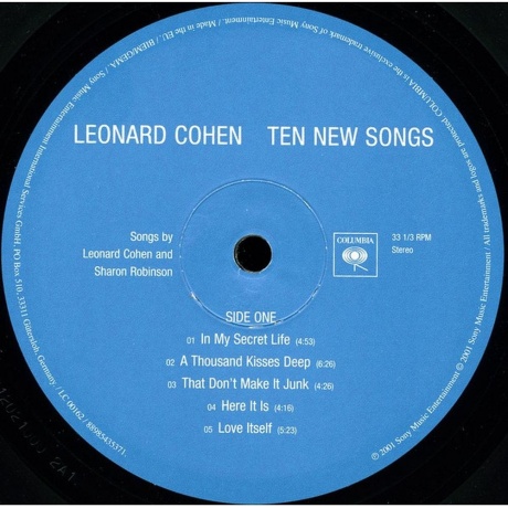 Leonard Cohen - Ten New Songs (0889854353711) виниловая пластинка - фото 3