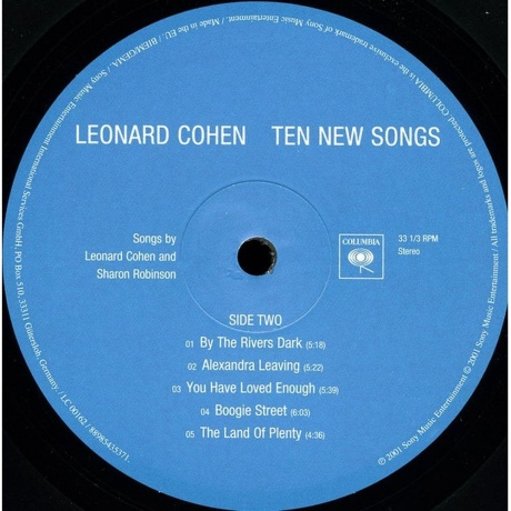 Leonard Cohen - Ten New Songs (0889854353711) виниловая пластинка - фото 4