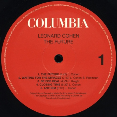 Leonard Cohen - The Future (0889854353919) виниловая пластинка - фото 3
