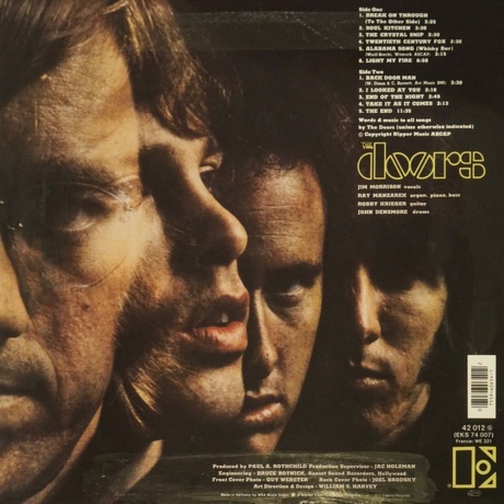 Doors - The Doors (0075596065412) виниловая пластинка - фото 2