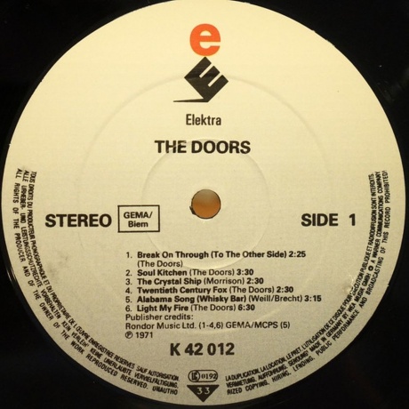 Doors - The Doors (0075596065412) виниловая пластинка - фото 3