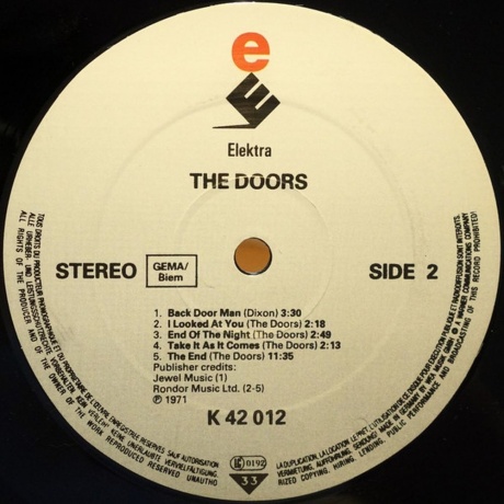 Doors - The Doors (0075596065412) виниловая пластинка - фото 4