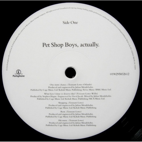 Pet Shop Boys - Actually (0190295832612) виниловая пластинка - фото 3
