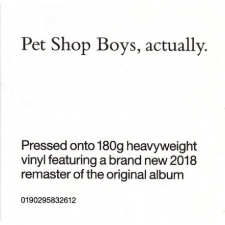Pet Shop Boys - Actually (0190295832612) виниловая пластинка - фото 7
