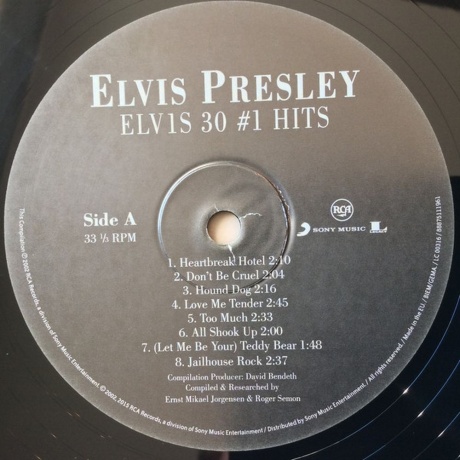Elvis Presley - 30 #1 Hits (0888751119611) виниловая пластинка - фото 6