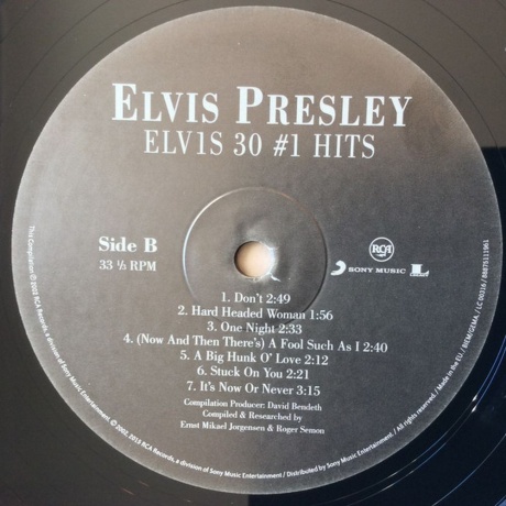 Elvis Presley - 30 #1 Hits (0888751119611) виниловая пластинка - фото 7
