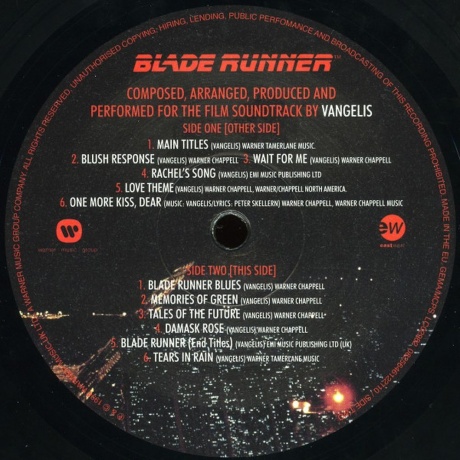 OST - Blade Runner (Vangelis) (0825646122110) виниловая пластинка - фото 6