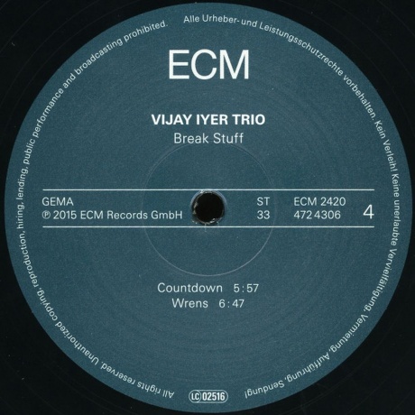 Vijay Iyer - Break Stuff (0602547243041) виниловая пластинка - фото 8
