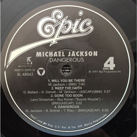 Michael Jackson - Dangerous (0888751209312) виниловая пластинка - фото 6