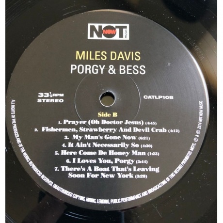 Davis, Miles, Porgy &amp; Bess (5060397601087) виниловая пластинка - фото 4