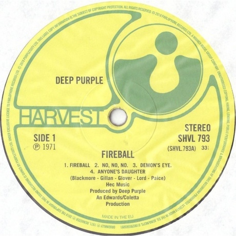 Deep Purple - Fireball (0190295565091) виниловая пластинка - фото 3