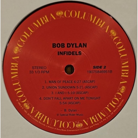 Bob Dylan - Infidels (0190758469515) виниловая пластинка - фото 4