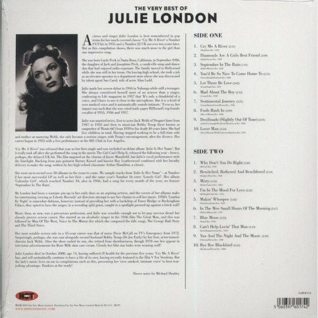 Julie London - Very Best Of (5060397601742) виниловая пластинка - фото 2
