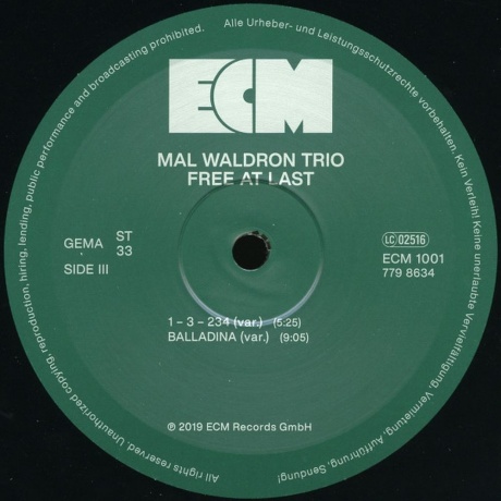 Mal Waldron - Free At Last (0602577986321) виниловая пластинка - фото 7