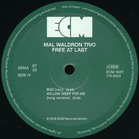 Mal Waldron - Free At Last (0602577986321) виниловая пластинка - фото 8