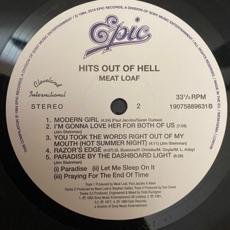 Meat Loaf - Hits Out Of Hell (0190758896311) виниловая пластинка - фото 4