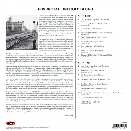 Various Artists, Essential Detroit Blues (5060397601681) виниловая пластинка - фото 2