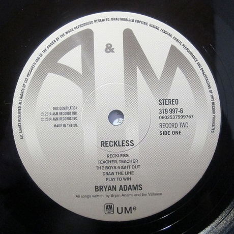 Bryan Adams - Reckless (0602537830596) виниловая пластинка - фото 9