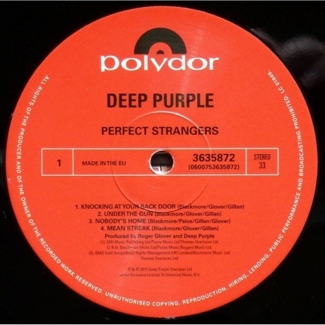 Deep Purple - Perfect Strangers (0600753635872) виниловая пластинка - фото 4