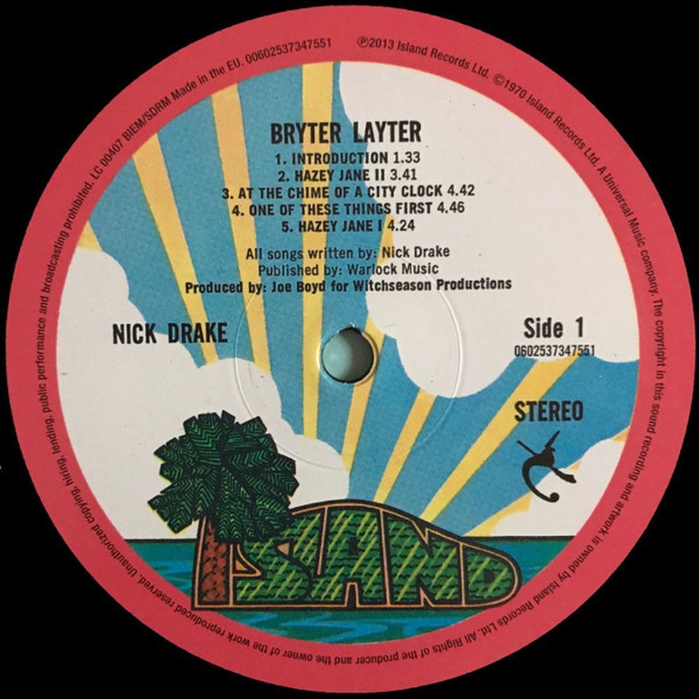 Nick Drake - Bryter Layter (0602537347551) виниловая пластинка - фото 3