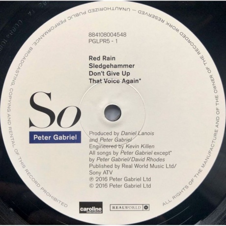 Peter Gabriel - So (Half Speed) (0884108004548) виниловая пластинка - фото 3