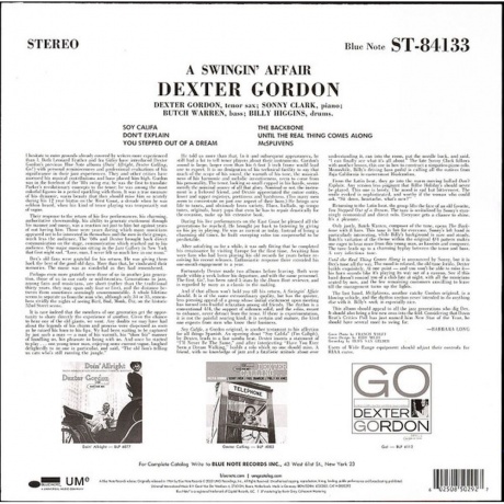 Dexter Gordon - A Swingin' Affair (0602508502927) виниловая пластинка - фото 2