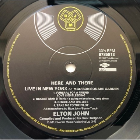 Elton John - Here And There (0602567858133) виниловая пластинка - фото 4