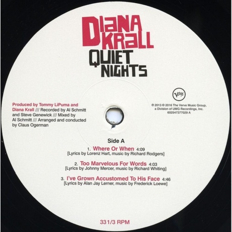 Diana Krall - Quiet Nights (0602547377012) виниловая пластинка - фото 3