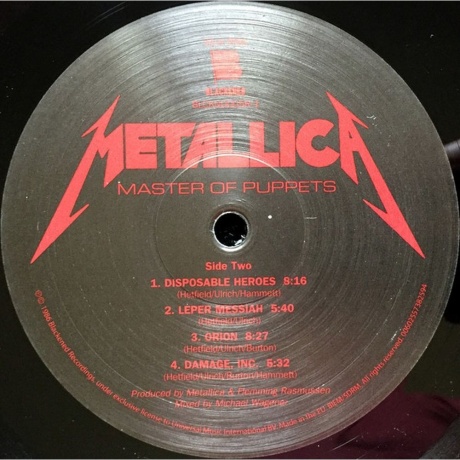 Metallica - Master Of Puppets (0602557382594) виниловая пластинка - фото 5