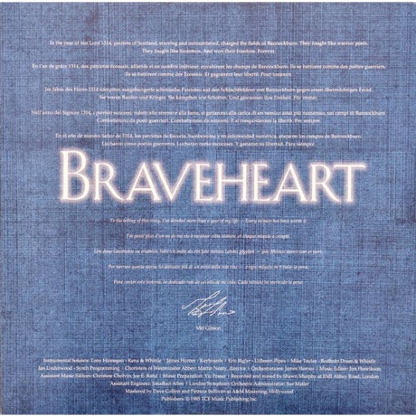 OST - Braveheart (James Horner) (0028948321292) виниловая пластинка - фото 9