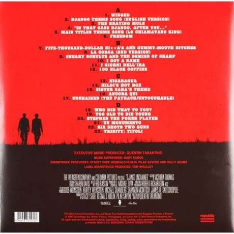 OST - Django Unchained (Various Artists) (0602537315703) виниловая пластинка - фото 3