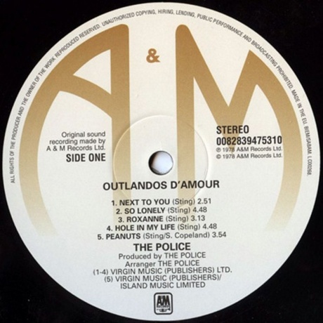 The Police - Outlandos D'Amour (0082839475310) виниловая пластинка - фото 3